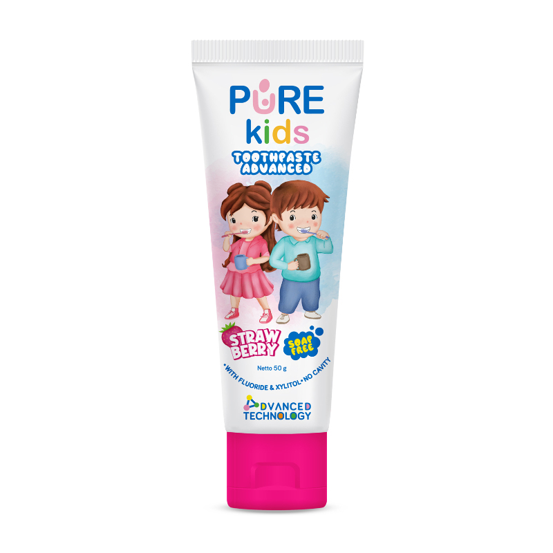 Pure Kids Tooth Paste Advanced Strawberry 50gr | Gogobli