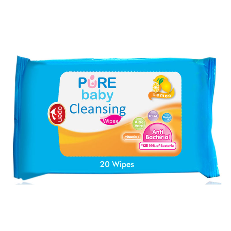 Pure Baby Cleansing Wipes Lemon 20s | Gogobli