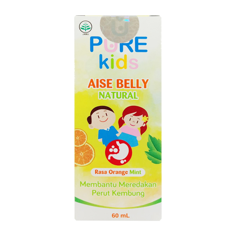 Pure Kids Aise Belly Natural Rasa Orange Mint 60ml | Gogobli