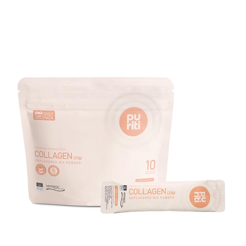 Puriti Premium Hydrolized 3gr Collagen Unflavoured Mix Powder Pouch 10 Sachet | Gogobli