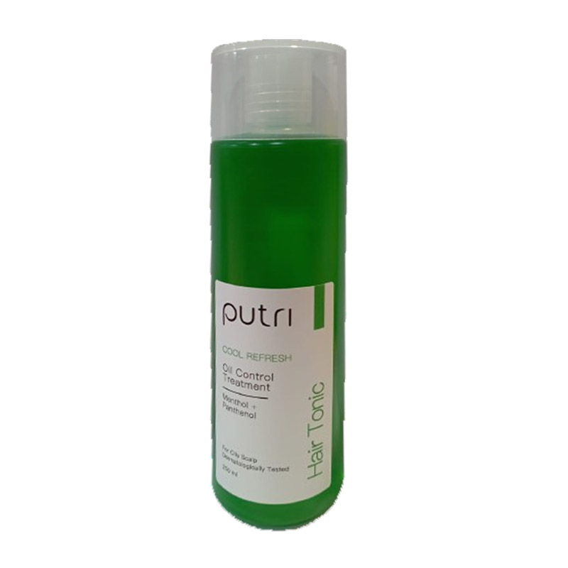 Putri Hair Tonic Cool Refresh Oil Control Treatment Menthol Panthenol 200ml | Gogobli