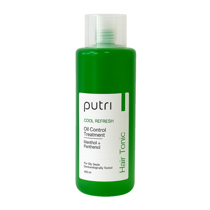 Putri Hair Tonic Cool Refresh Oil Control Treatment Menthol Panthenol 450ml | Gogobli