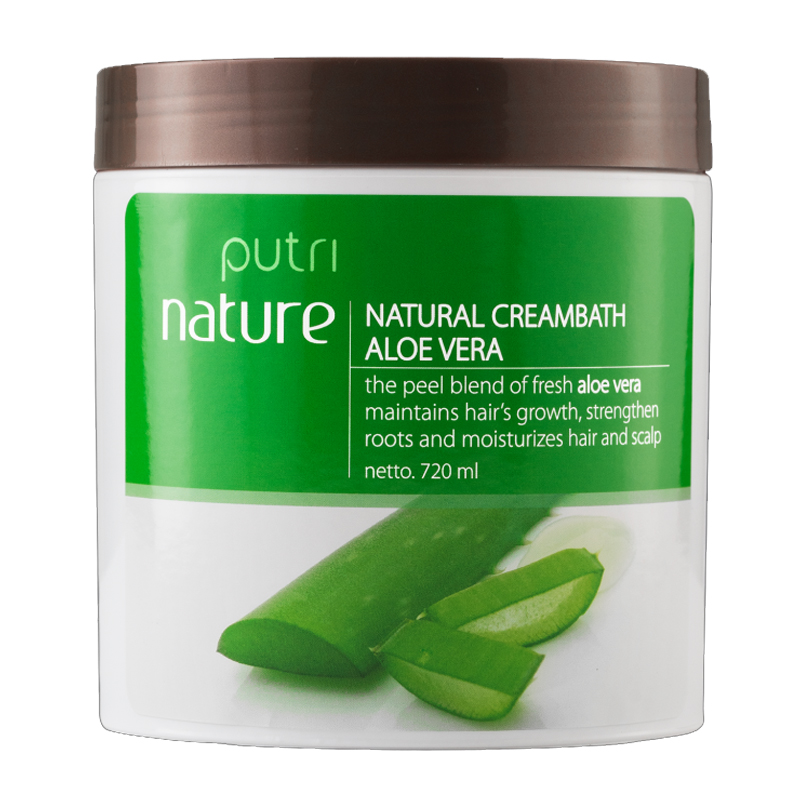 Putri Natural Creambath Aloe Vera 720ml | Gogobli