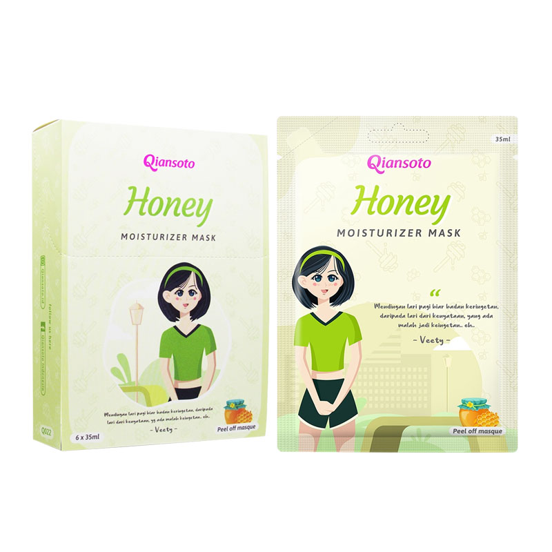 Qiansoto Peel-Off (Veety Series) Honey Moisturizer Mask (6 Sachet @35ml) | Gogobli
