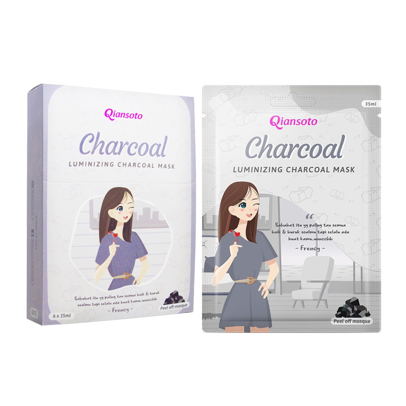 Qiansoto Peel-Off (Frency Series) Charcoal Luminizing Mask (6 Sachet @35ml) | Gogobli