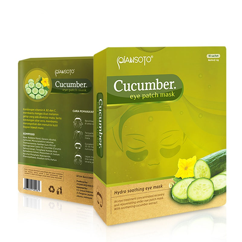 Qiansoto Eye Patch Mask Cucumber (10 Sachet @35ml) | Gogobli