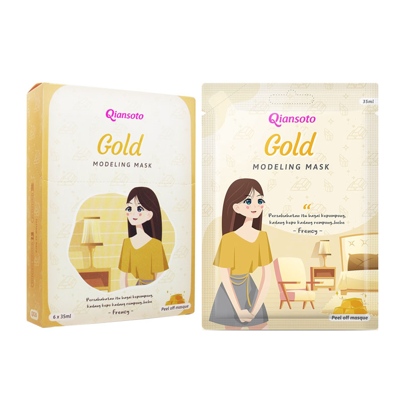 Qiansoto Peel-Off (Frency Series) Gold Modeling Mask (6 Sachet @35ml) | Gogobli
