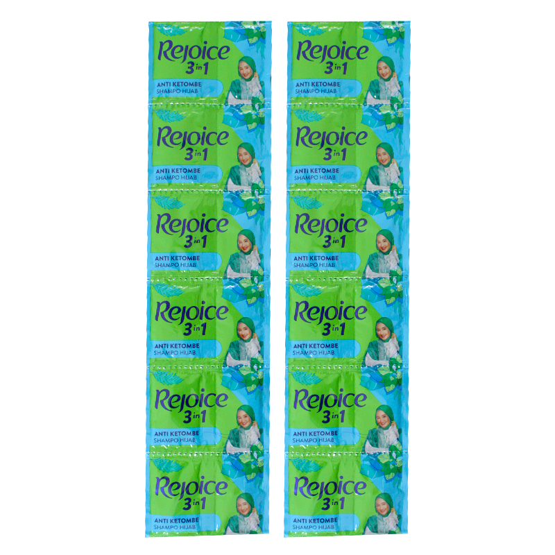 Rejoice 3in1 Shampo Hijab Anti Ketombe Renceng (10ml X 12 Sachet) | Gogobli
