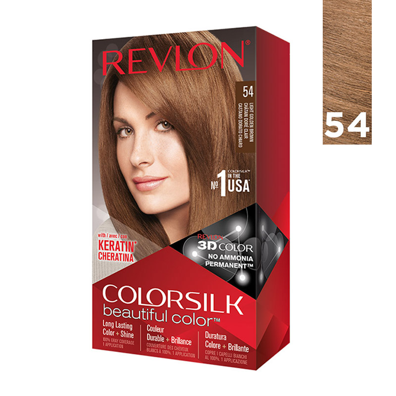 Revlon Hair Color Colorsilk 54 Light Golden Brown | Gogobli