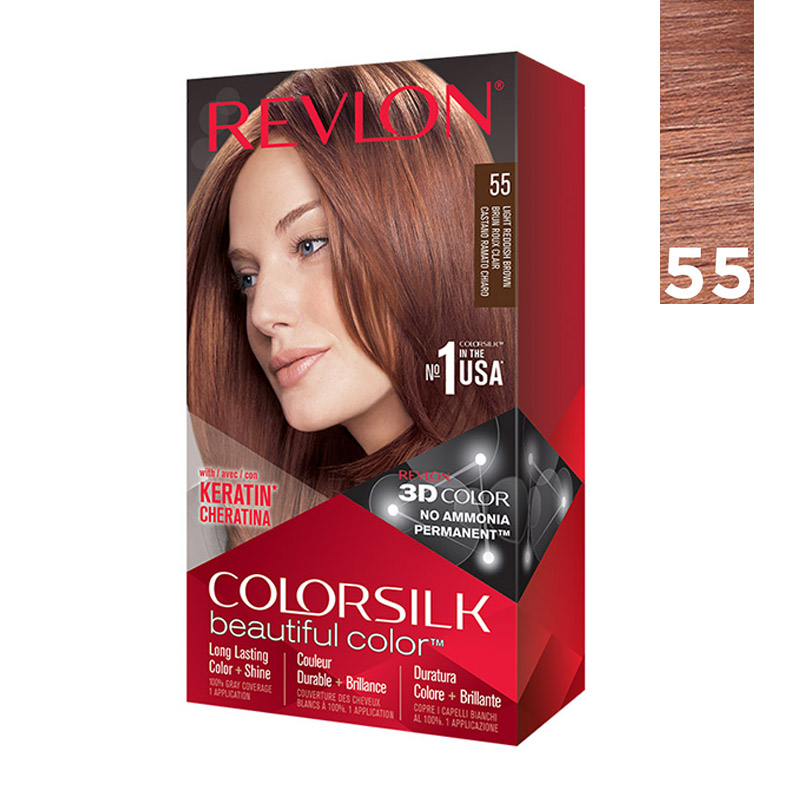 Revlon Hair Color Colorsilk 55 Light Reddish Brown | Gogobli