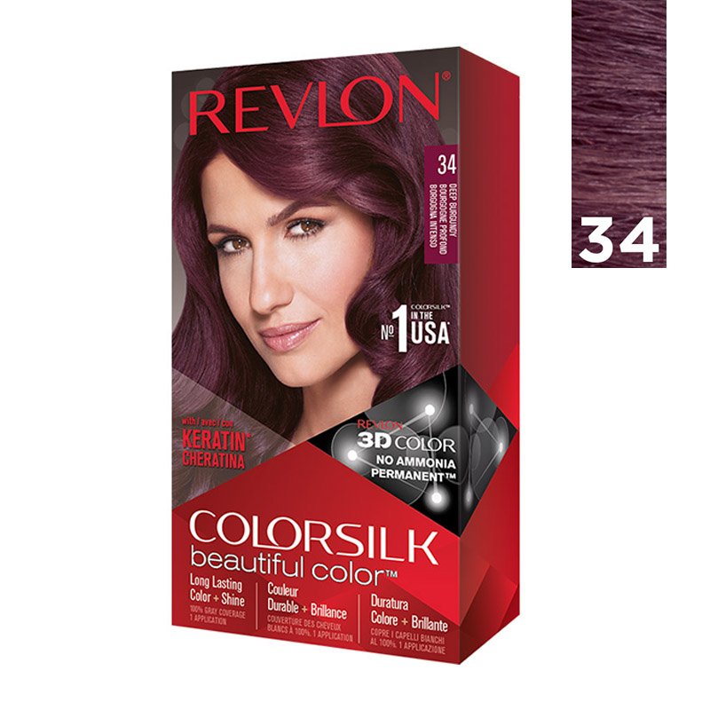 Revlon Hair Color Colorsilk 34 Deep Burgundy | Gogobli