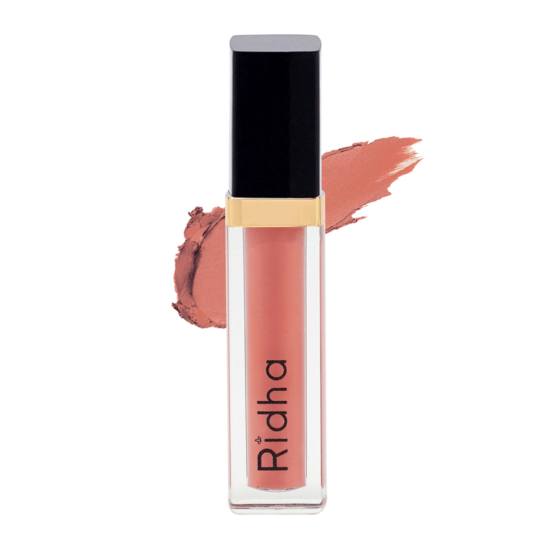 Ridha Liquid Matte Lipstick 202 Cocoa Honey 3.5gr | Gogobli