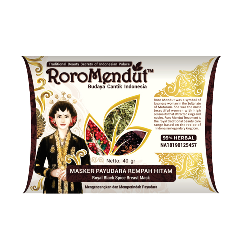Roro Mendut Masker Payudara Rempah Hitam 40gr | Gogobli
