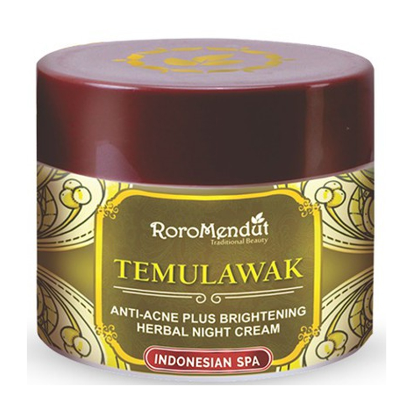 Roro Mendut Anti-Acne Plus Brightening Herbal Night Cream Temulawak 15gr | Gogobli
