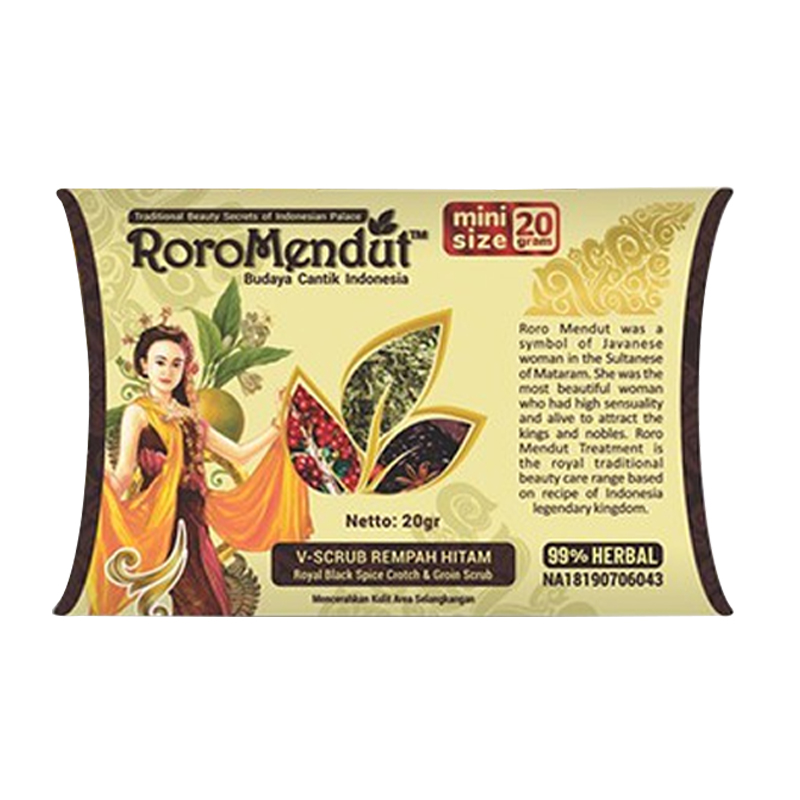Roro Mendut Lulur V-Scrub Rempah Hitam 20gr | Gogobli