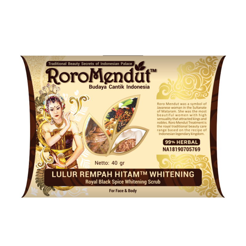 Roro Mendut Lulur Whitening Rempah Hitam 40gr | Gogobli