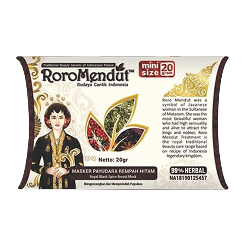 Roro Mendut Masker Payudara Rempah Hitam 20gr | Gogobli