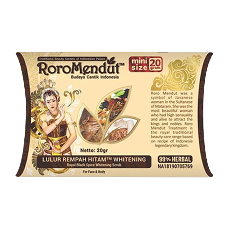 Roro Mendut Lulur Whitening Rempah Hitam 20gr | Gogobli