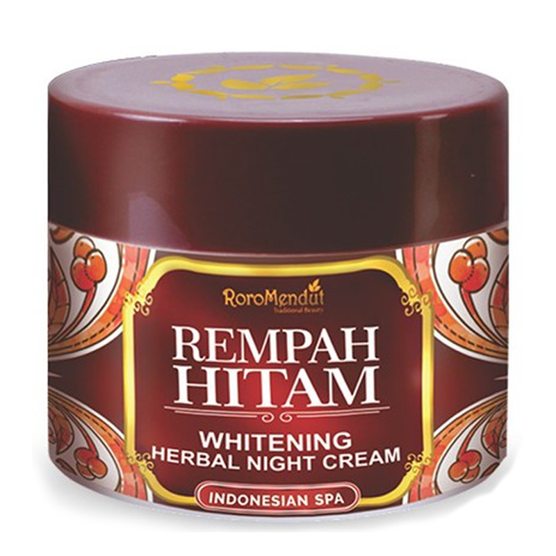 Roro Mendut Whitening Herbal Night Cream Rempah Hitam 15gr | Gogobli