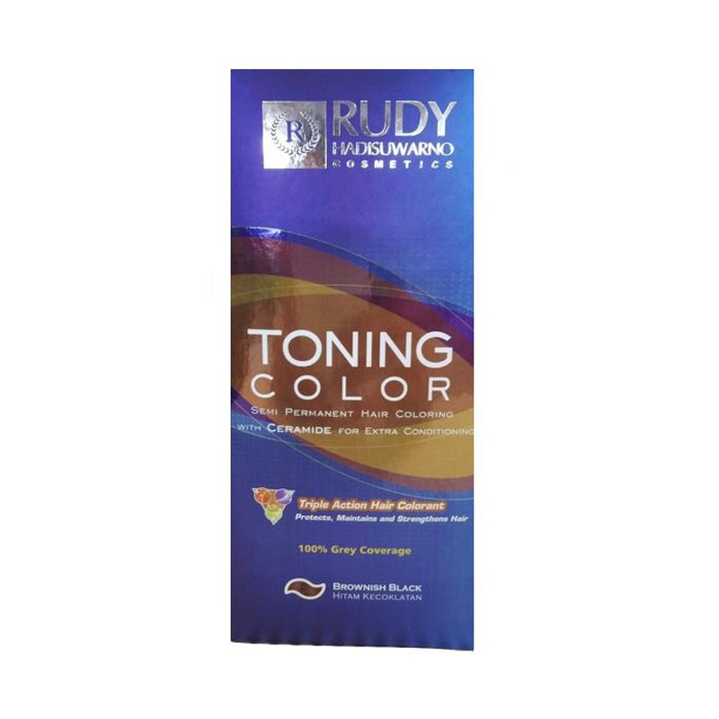 Rudy Hadisuwarno Toning Color Brownish Black 60ml | Gogobli
