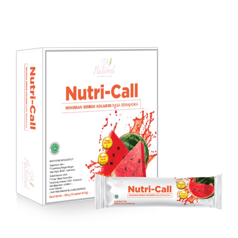 SA Naturel Nutri-Call Collagen Drink Semangka (10 Sachet @15gr) | Gogobli
