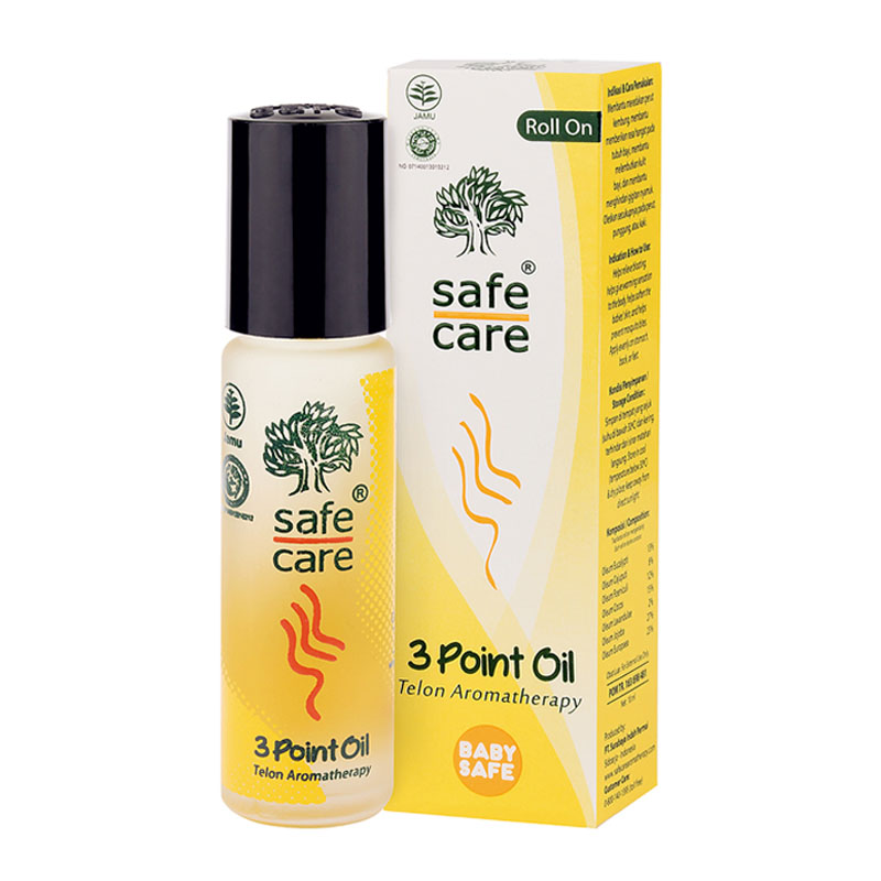 Safe Care Minyak Telon 3 Point Oil Aromatherapy Roll On 10ml | Gogobli