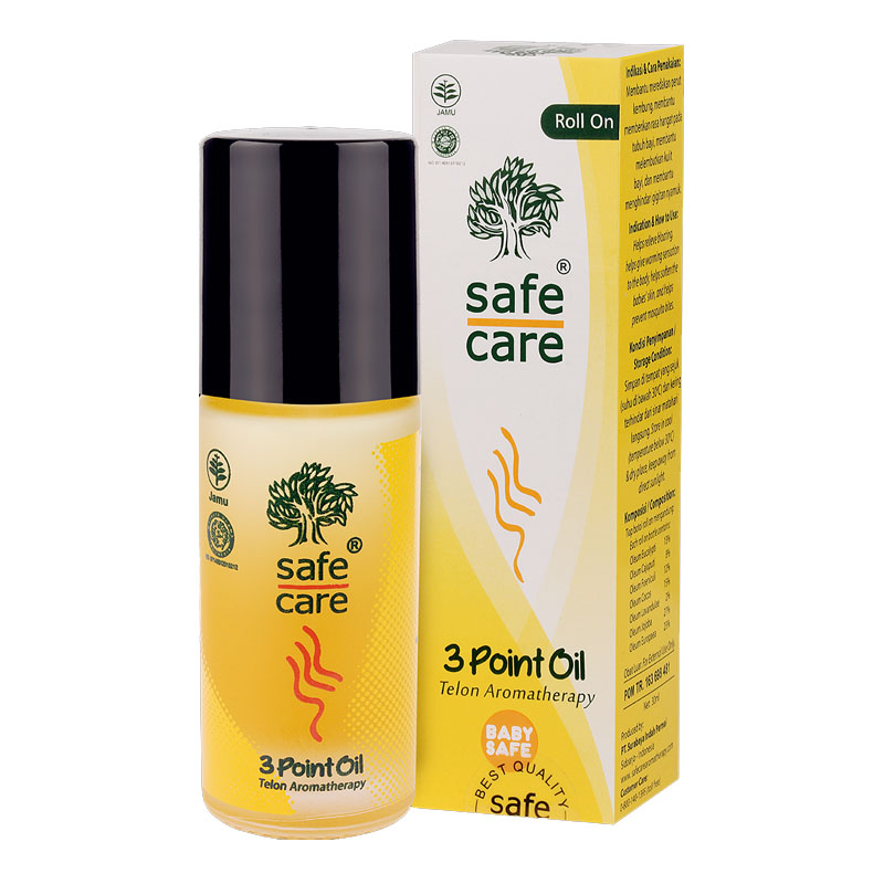 Safe Care Minyak Telon 3 Point Oil Aromatherapy Roll On 30ml | Gogobli