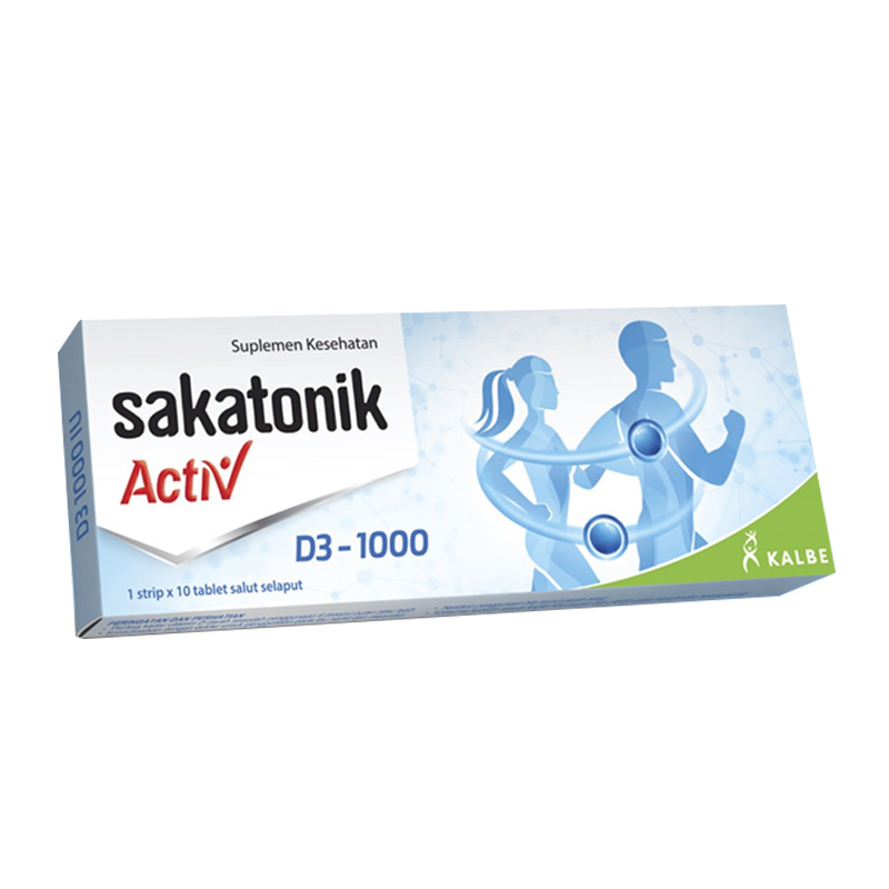 Sakatonik Activ D3-1000 (1 Strip @ 10 Tablet Salut Selaput) | Gogobli