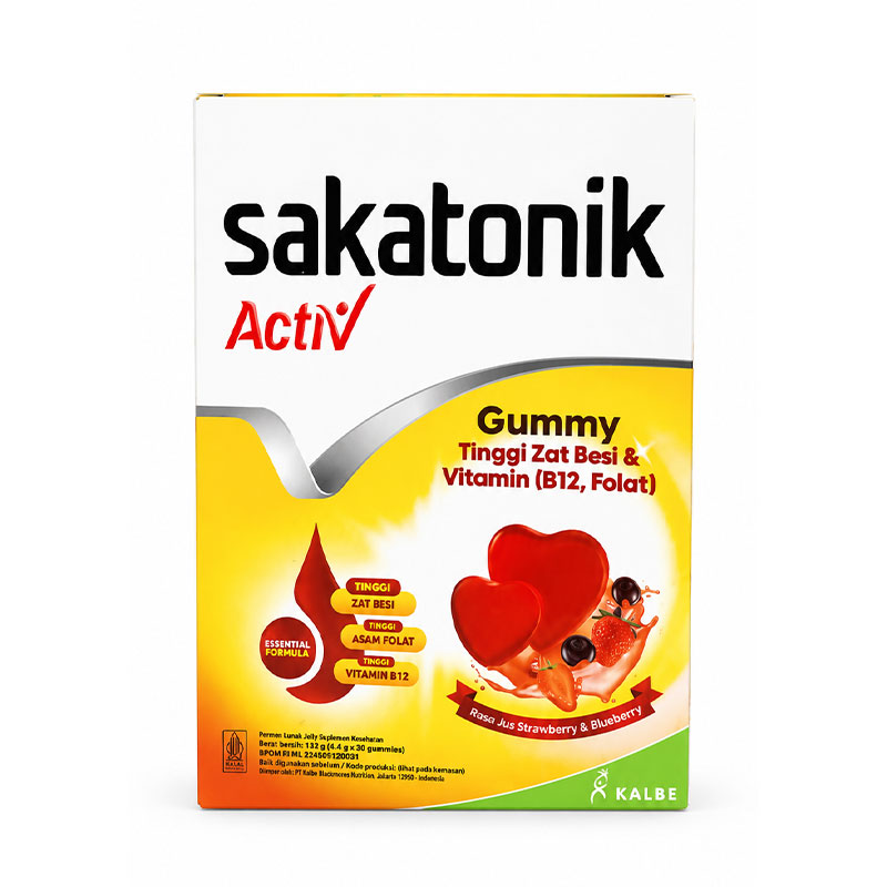 Sakatonik Activ Gummy Zat Besi (6 Sachet @6 Butir @4gr) | Gogobli