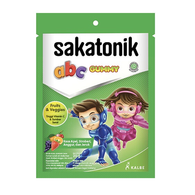 Sakatonik Abc Gummy Fruits And Veggies Sachet 5s | Gogobli