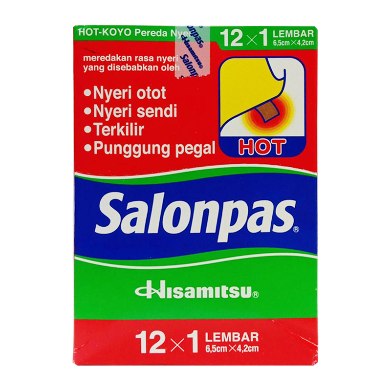 Salonpas Hot 12s (Box Isi 10 Sachet) (ED: Mei 24) | Gogobli