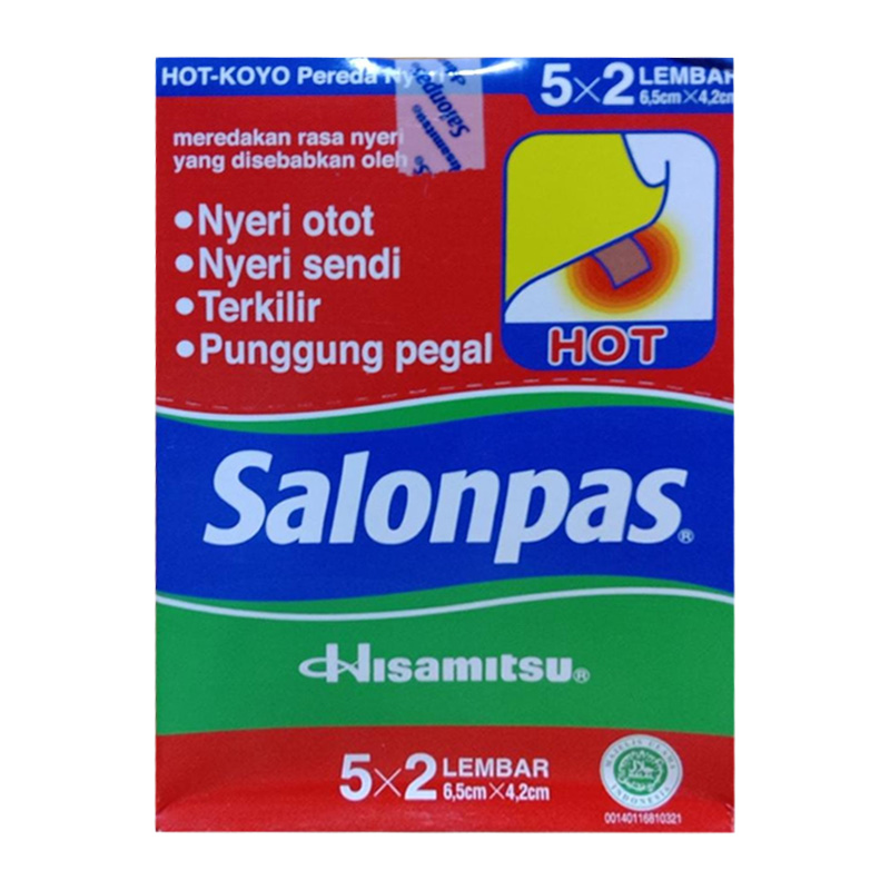 Salonpas Hot 5x2 (Box Isi 10 Sachet) | Gogobli
