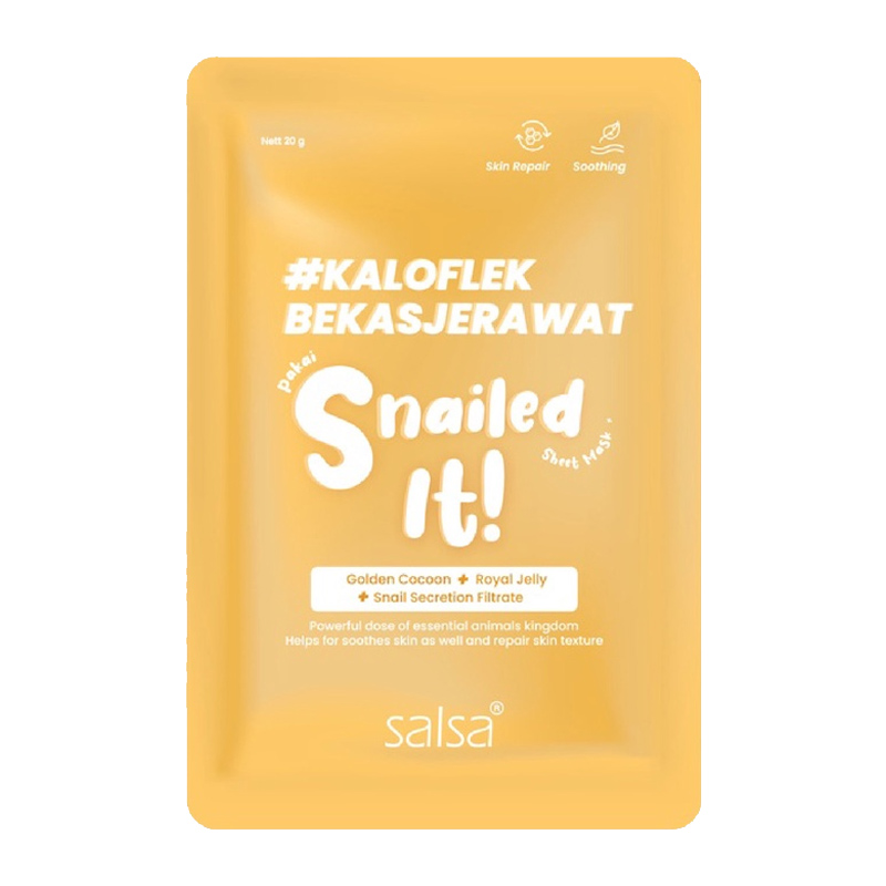 Salsa Cosmetics Sheet Mask Snailed It 20gr | Gogobli