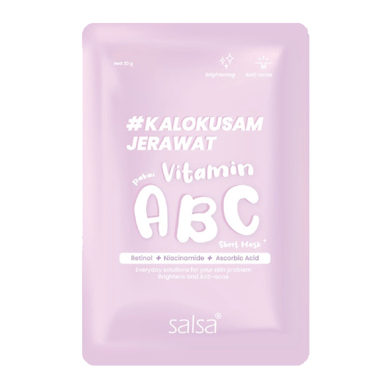 Salsa Cosmetics Sheet Mask Vitamin ABC 20gr | Gogobli