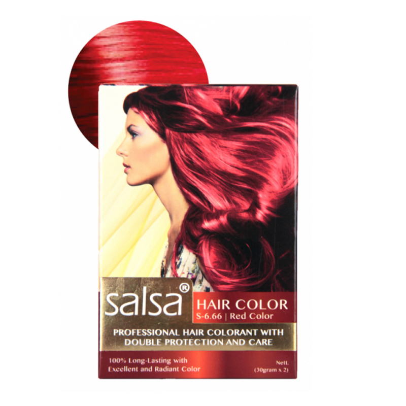Salsa Cosmetics Hair Color S.666 Red Colour 30gr | Gogobli