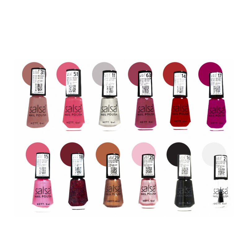 Salsa Cosmetics Nail Polish Matte Set B (12pcs @ 6ml) | Gogobli