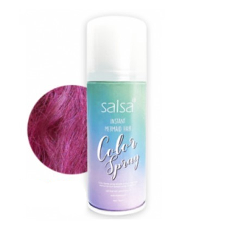 Salsa Cosmetics Instant Mermaid Hair Color Spray 04 Laguna (Purplish Red) 80ml | Gogobli