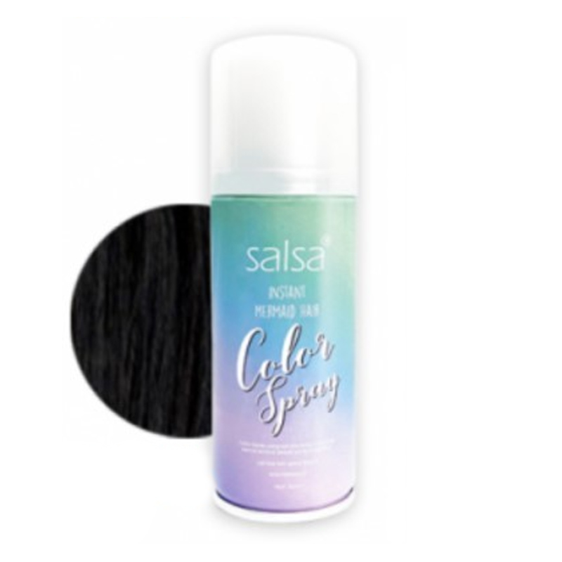 Salsa Cosmetics Instant Mermaid Hair Color Spray 07 Charcoal (Black) 80ml | Gogobli