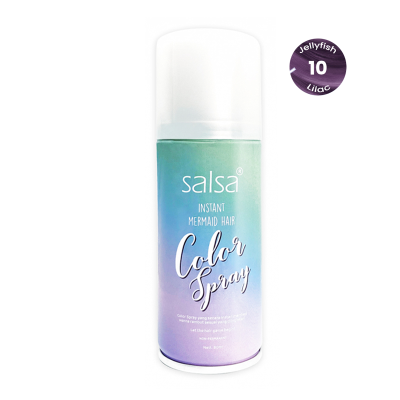 Salsa Cosmetics Instant Mermaid Hair Color Spray 10 Jelly Fish (Lilac) 80ml | Gogobli