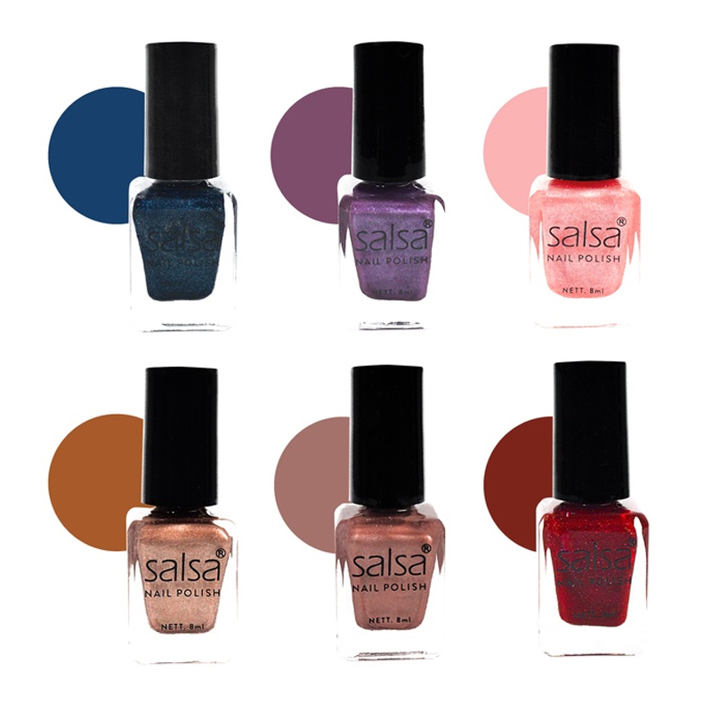 Salsa Cosmetics Nail Polish Glamour Full Set (6pcs @ 8ml) | Gogobli