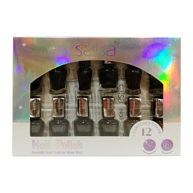 Salsa Cosmetics Nail Polish Hitam (12pcs @ 6ml) | Gogobli