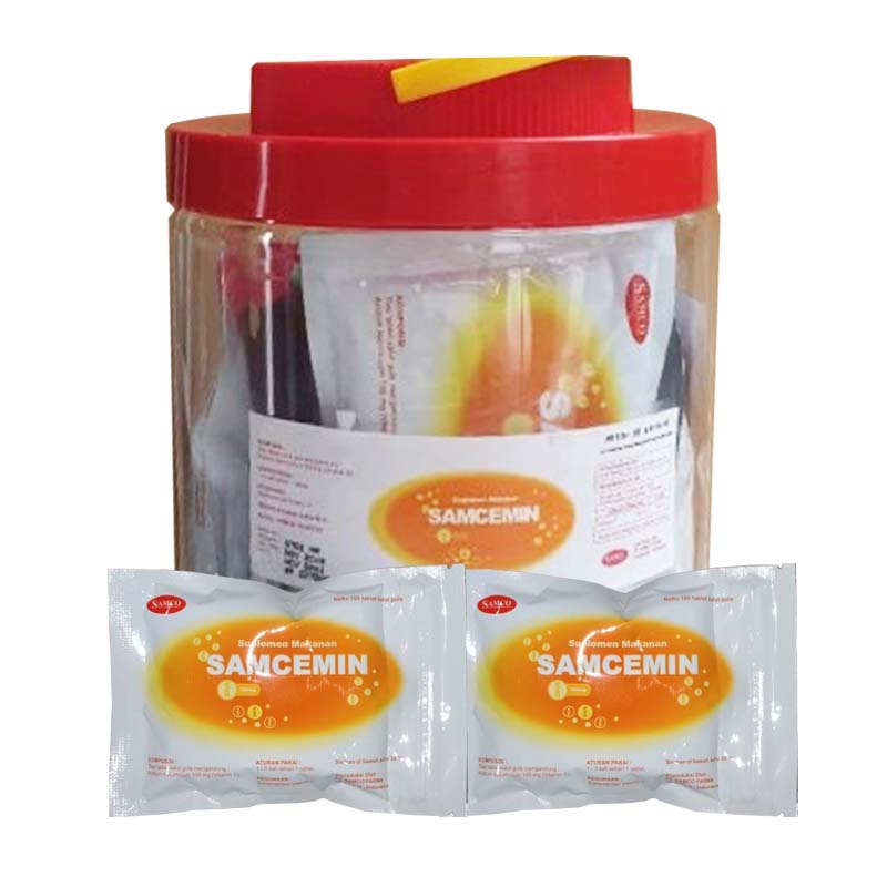 Samcemin Vitamin C Toples (15 Sachet @100 Tablet) | Gogobli