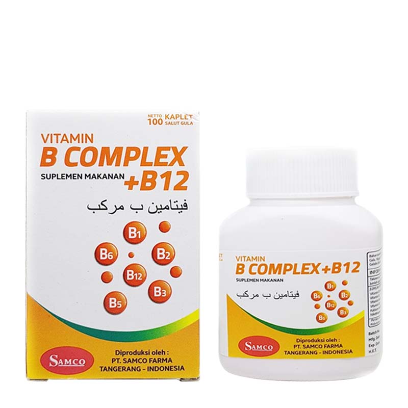 Samco Vitamin B Kompleks+B12 Botol 100 Tablet | Gogobli