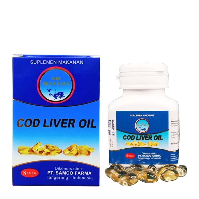 Cap Ikan Paus Cod Liver Oil 100 Capsules | Gogobli