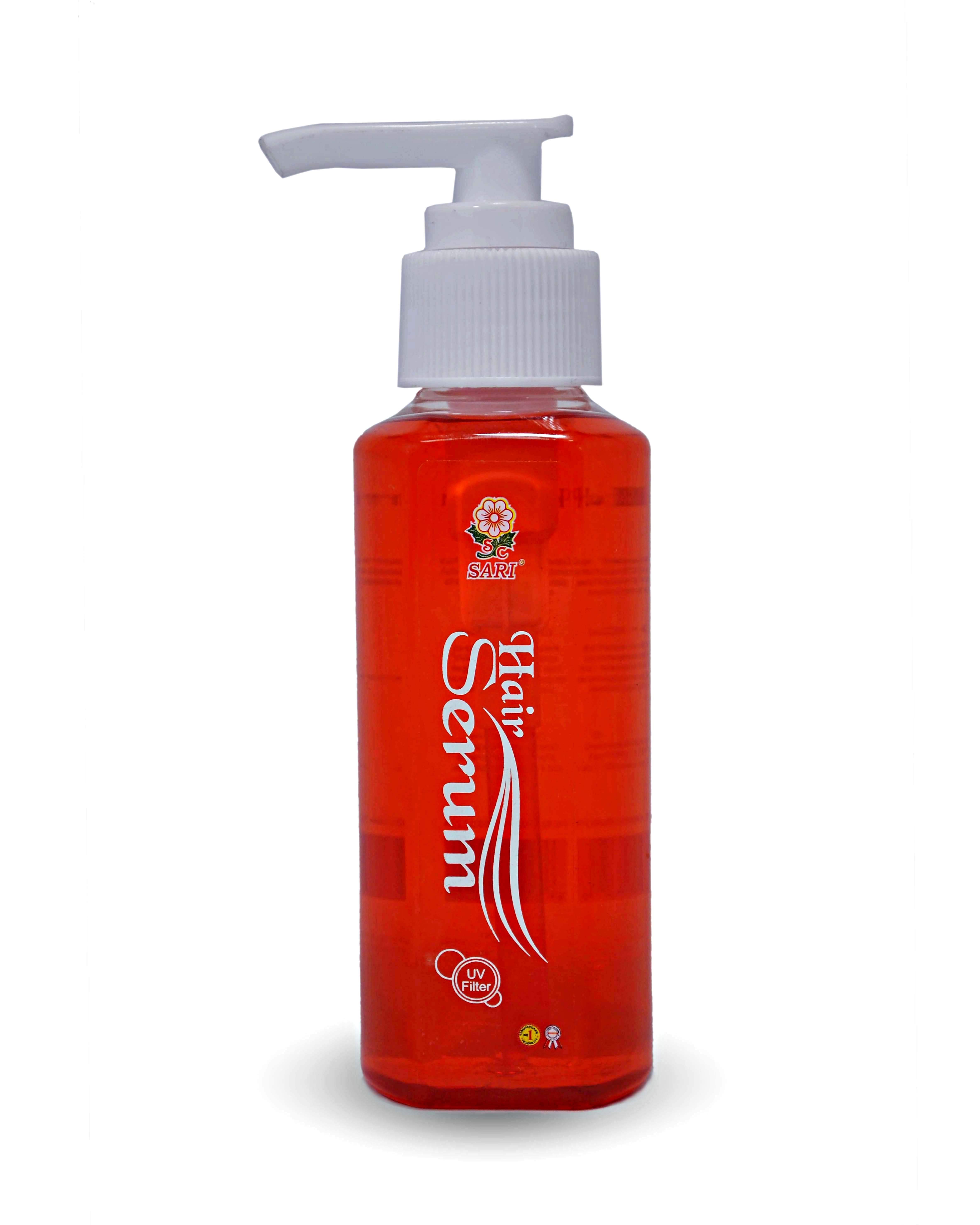 Jual Sari Cosmetics Hair Serum Merah Rambut Rusak Botol Pump 200ml Gogobli