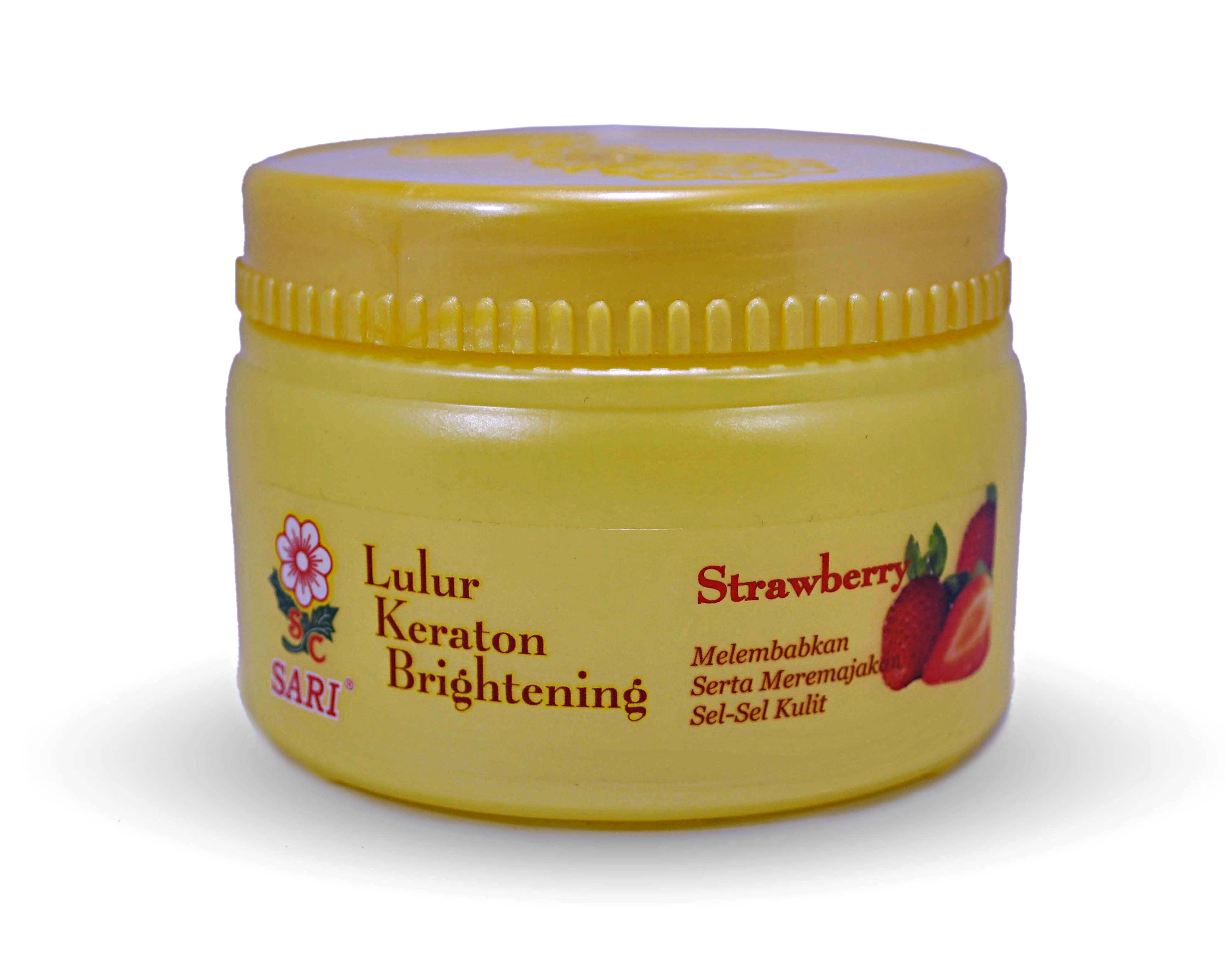 Sari Cosmetics Lulur  Keraton Brightening Strawberry pot  