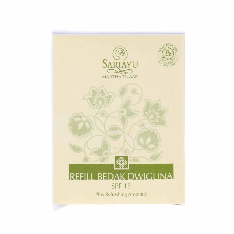 Sariayu Bedak Dwiguna SPF 15 Refresh Aromatic Kuning Langsat Refill 12gr | Gogobli