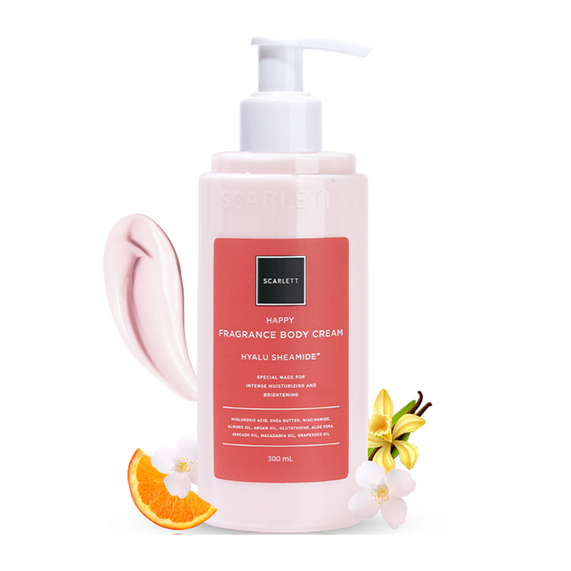 Scarlett Fragrance Body Cream Happy 300ml | Gogobli