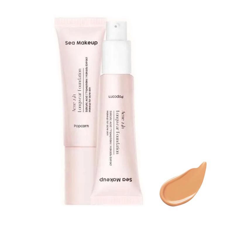Sea Makeup Acne 24h Longwear Foundation Popcorn 30ml | Gogobli