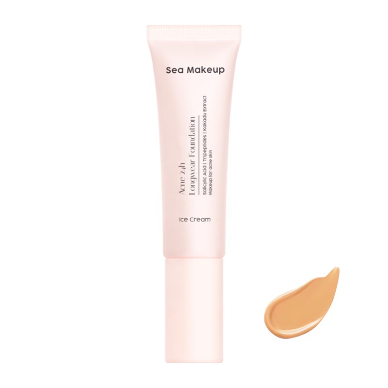 Sea Makeup Acne 24h Longwear Foundation Ice Cream 30ml | Gogobli
